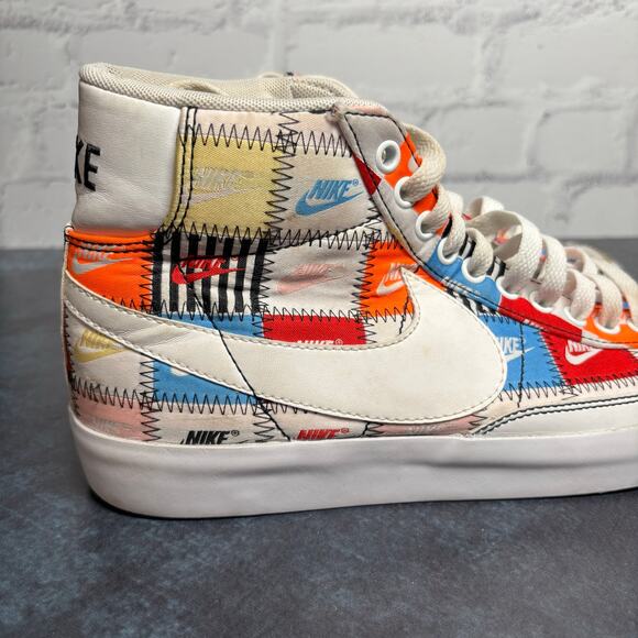 Nike Blazer Mid Patchwork Men's Sneaker Shoes Multicolor Size 8.5 - Picture 2 of 10